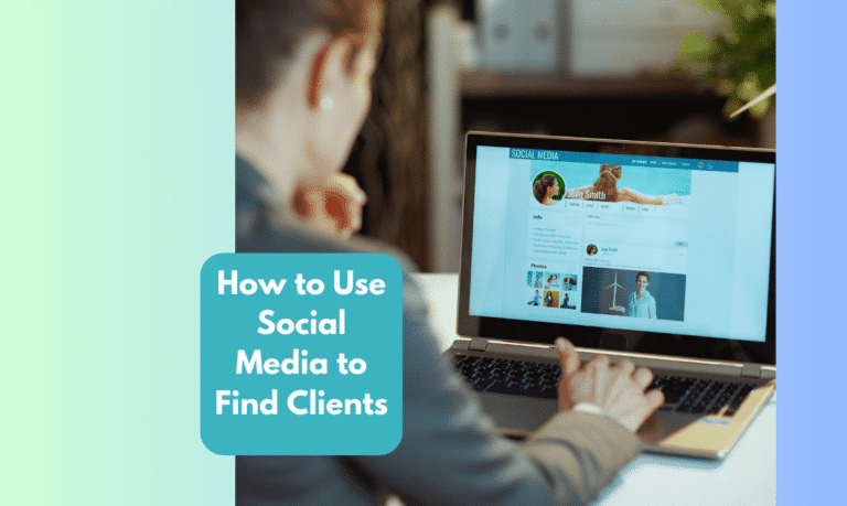 find freelance clients using social media